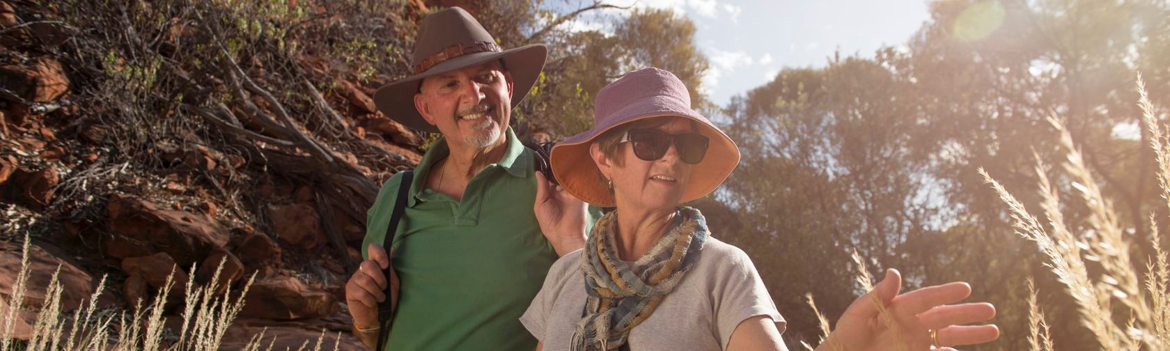 Always wear a hat and sunscreen in the park. Photo: Tourism NT