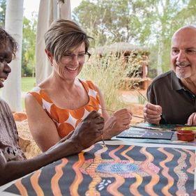 Dot painting workshop. Photo: Tourism NT