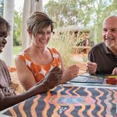 Dot painting workshop. Photo: Tourism NT