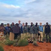 Bringing community together – pictured are some of the people who took part in this year’s Mulyamiji March count at Uluṟu-Kata Tjuṯa National Park.
