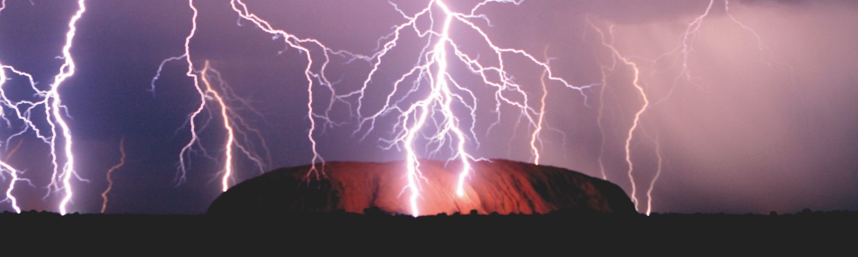 Lightning over Uluru. Photo: Damien Hill