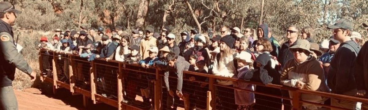 Visitors on the ranger guided Mala walk