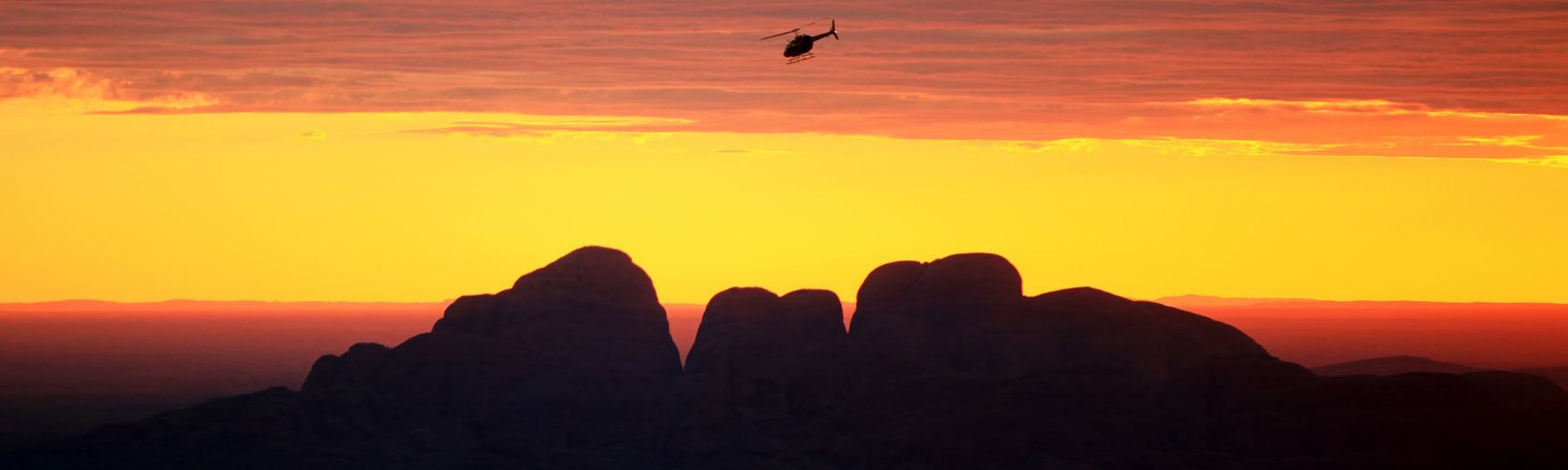 Sunset flight over Kata Tjuta. Photo: Maree Clout