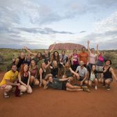 Tour group at Uluru. Photo: the Rock Tour